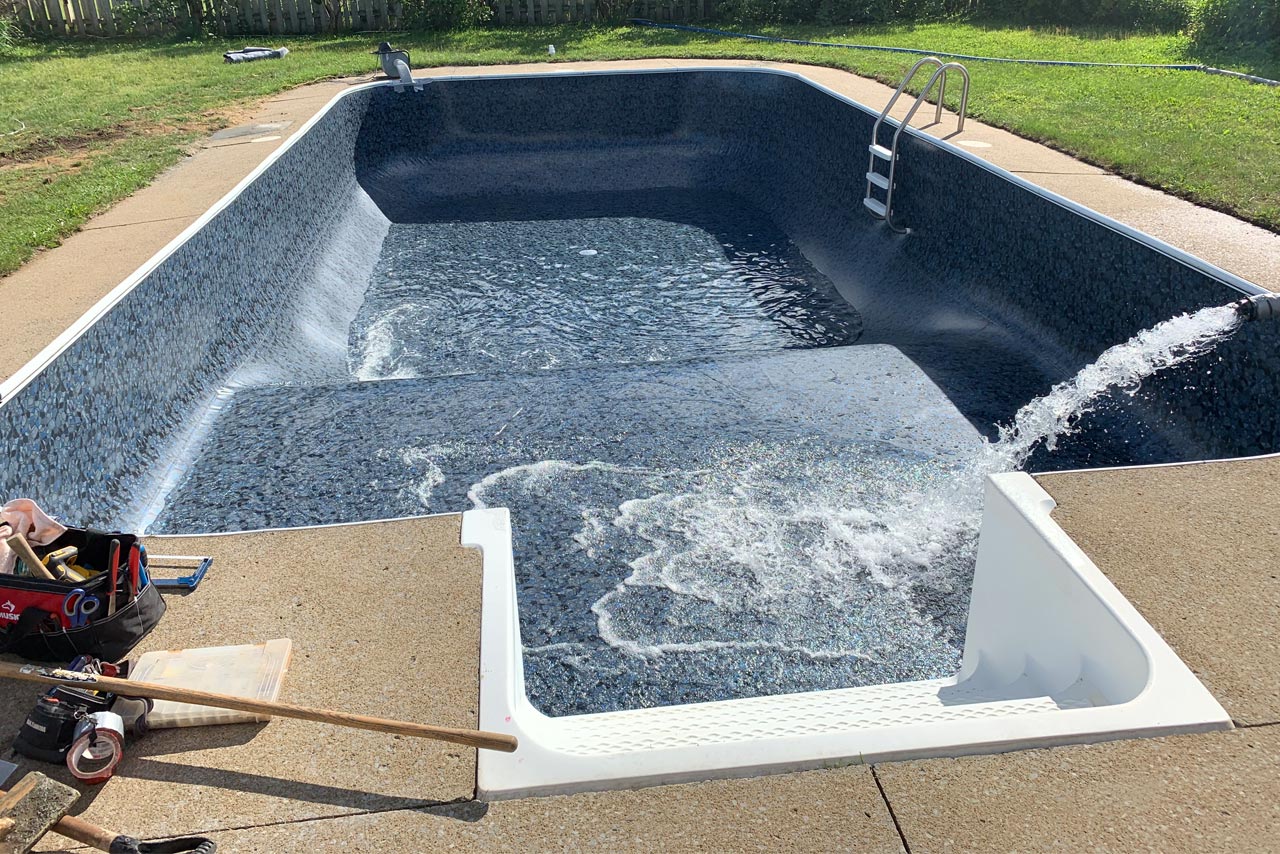 Mise en eau de la piscine débute progressivement