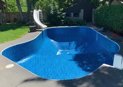 Changement de toile de piscine creusée