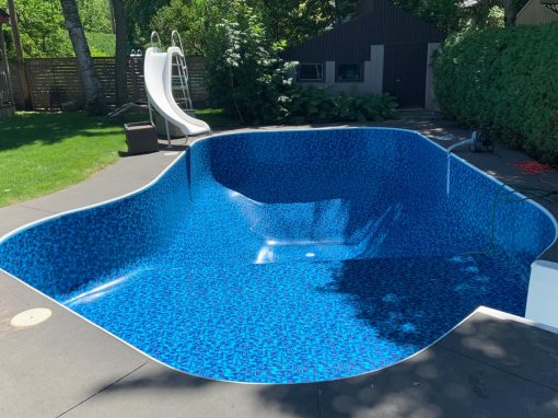 Changement de toile de piscine creusée